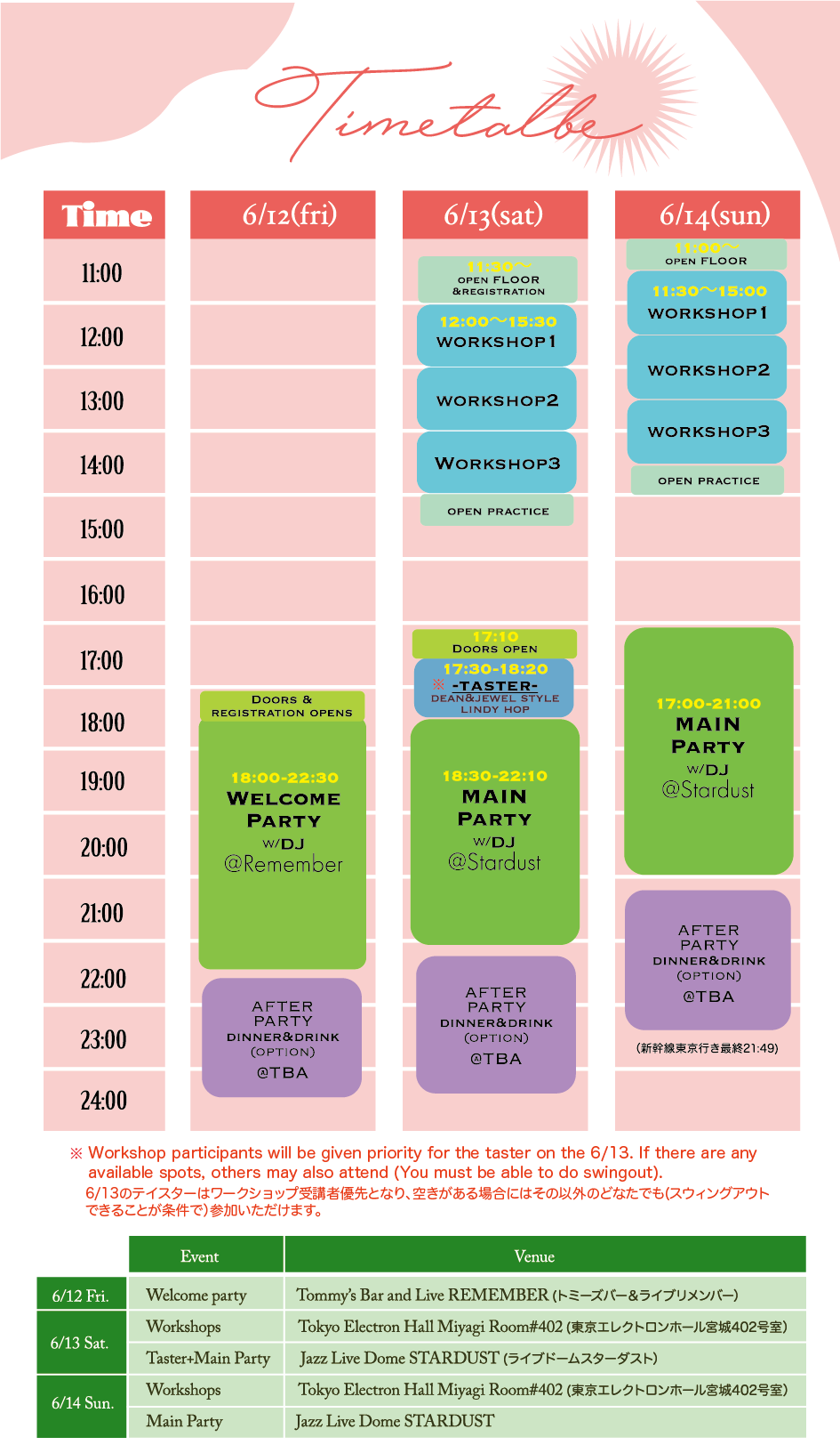 Timetable